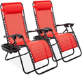 Best Choice Products Set of 2 Adjustable Steel Mesh Zero Gravity Lounge Chair Recliners W/Pillows and Cup Holder Trays, Beige Sporting Goods > Outdoor Recreation > Camping & Hiking > Camp Furniture Best Choice Products Crimson Red  
