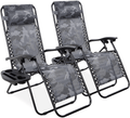 Best Choice Products Set of 2 Adjustable Steel Mesh Zero Gravity Lounge Chair Recliners W/Pillows and Cup Holder Trays, Black Sporting Goods > Outdoor Recreation > Camping & Hiking > Camp Furniture Best Choice Products Camouflage  