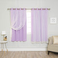Best Home Fashion Tulle Overlay Star Cut Out Blackout Curtains (52" W X 84" L, Dusty Pink) Home & Garden > Decor > Window Treatments > Curtains & Drapes Best Home Fashion Lavender 52"W x 63"L 