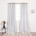Best Home Fashion Tulle Overlay Star Cut Out Blackout Curtains (52" W X 84" L, Dusty Pink) Home & Garden > Decor > Window Treatments > Curtains & Drapes Best Home Fashion Overlay Lt.grey 52"W x 63"L 