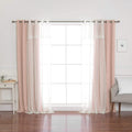 Best Home Fashion Tulle Overlay Star Cut Out Blackout Curtains (52" W X 84" L, Dusty Pink) Home & Garden > Decor > Window Treatments > Curtains & Drapes Best Home Fashion Mm Dusty Pink 52"W x 84"L 