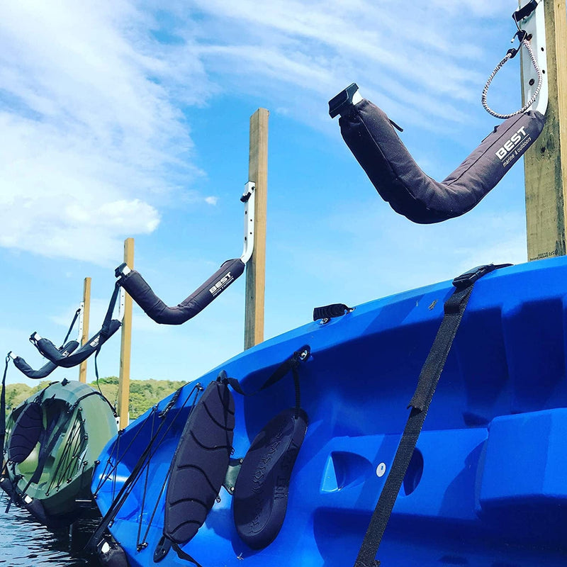 Best Marine Kayak Storage Rack. 2 Wall Mount Hooks for Kayaks, SUP Paddle Board & Surfboard. Kayak Hanger Racks & Straps. Indoor/Outdoor Cradles for Garage. Kayak Accessories with 100Lb Capacity Sporting Goods > Outdoor Recreation > Winter Sports & Activities Best Marine and Outdoors   