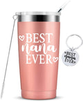 Best Nana Ever-Grandma Mug Gifts from Grandchildren Grandkids Mothers Day Birthday Christmas Gifts for New Nana,Grandma to Be,Grandmother Insulated Stainless Steel Cup with Lid 20 Ounce Rose Gold Home & Garden > Kitchen & Dining > Tableware > Drinkware KOOLDRINK Nana(Rose gold)  