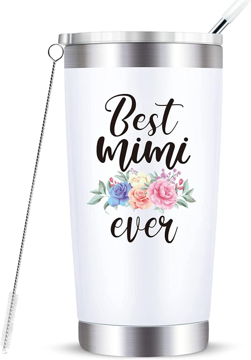 Best Nana Ever-Grandma Mug Gifts from Grandchildren Grandkids Mothers Day Birthday Christmas Gifts for New Nana,Grandma to Be,Grandmother Insulated Stainless Steel Cup with Lid 20 Ounce Rose Gold Home & Garden > Kitchen & Dining > Tableware > Drinkware KOOLDRINK Best Mimi Ever(3D White)  