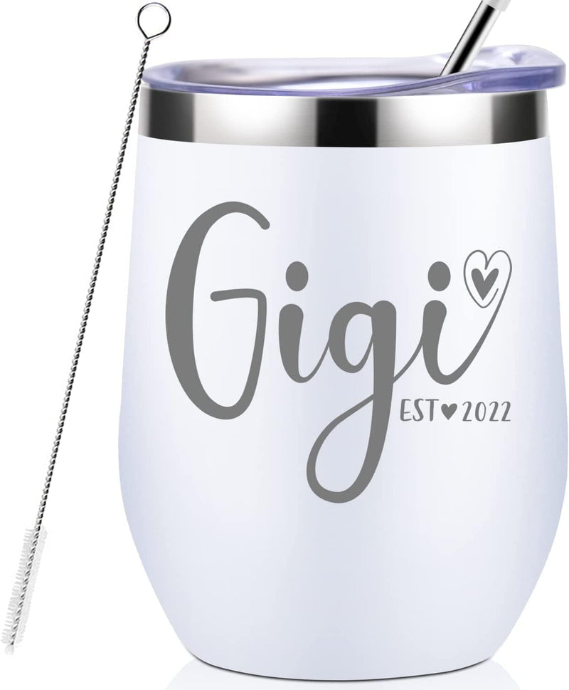 Best Nana Ever-Grandma Mug Gifts from Grandchildren Grandkids Mothers Day Birthday Christmas Gifts for New Nana,Grandma to Be,Grandmother Insulated Stainless Steel Cup with Lid 20 Ounce Rose Gold Home & Garden > Kitchen & Dining > Tableware > Drinkware KOOLDRINK gigi est 2022(white)  