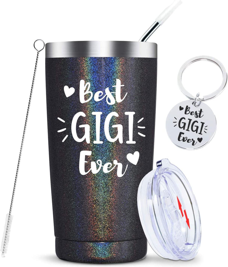 Best Nana Ever-Grandma Mug Gifts from Grandchildren Grandkids Mothers Day Birthday Christmas Gifts for New Nana,Grandma to Be,Grandmother Insulated Stainless Steel Cup with Lid 20 Ounce Rose Gold Home & Garden > Kitchen & Dining > Tableware > Drinkware KOOLDRINK 3.Glitter charcoal  
