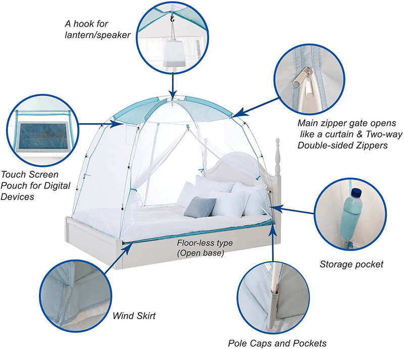 BESTEN Mosquito Net Tent with Sturdy Poles for Bed and Floor Easy Set up and Portable (Full/Queen) Sporting Goods > Outdoor Recreation > Camping & Hiking > Mosquito Nets & Insect Screens BESTEN   