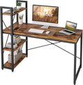 Bestier Computer Desk with Shelves - 47 Inch Home Office Desks with Bookshelf for Study Writing and Work - Plenty Leg Room and Easy Assemble, Gray Home & Garden > Household Supplies > Storage & Organization CZ Rustic Brown 55 Inch 
