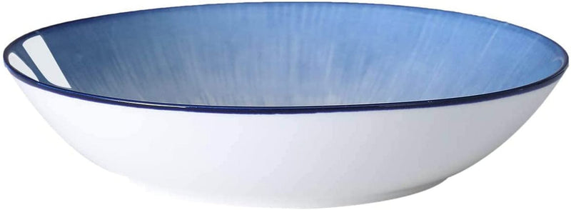 Bestone 12 Pieces round Porcelain, Chip Resistant Dinnerware Sets, Plates, Dishes, Bowls, Service for 4, Blue Home & Garden > Kitchen & Dining > Tableware > Dinnerware bestone   
