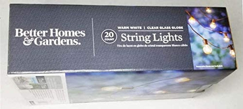 Better Home & Gardens Warm White Clear Glass Globe String Lights Home & Garden > Lighting > Light Ropes & Strings Better Home & Gardens   