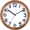 BEW 8" Small Wooden Wall Clock, Silent Non-Ticking Retro Decorative Oak Wall Clock for Bedroom, Living Room, Kitchen, Cafe, Office Home & Garden > Decor > Clocks > Wall Clocks BEW Dark Wood  