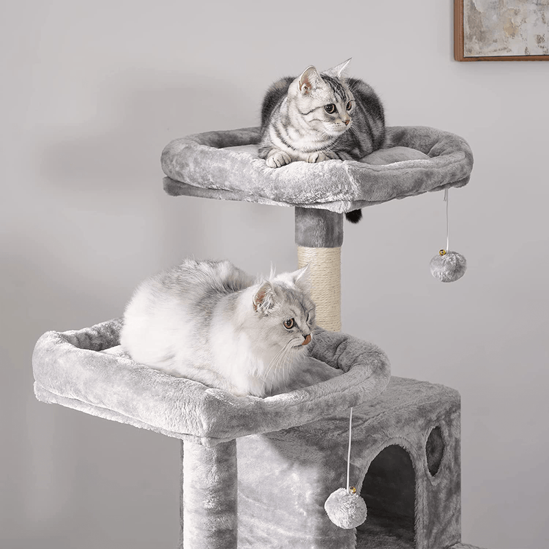 BEWISHOME Cat Tree Condo Furniture Kitten Activity Tower Pet Kitty Play House with Scratching Posts Perches Hammock MMJ01 Animals & Pet Supplies > Pet Supplies > Cat Supplies > Cat Beds BEWISHOME   