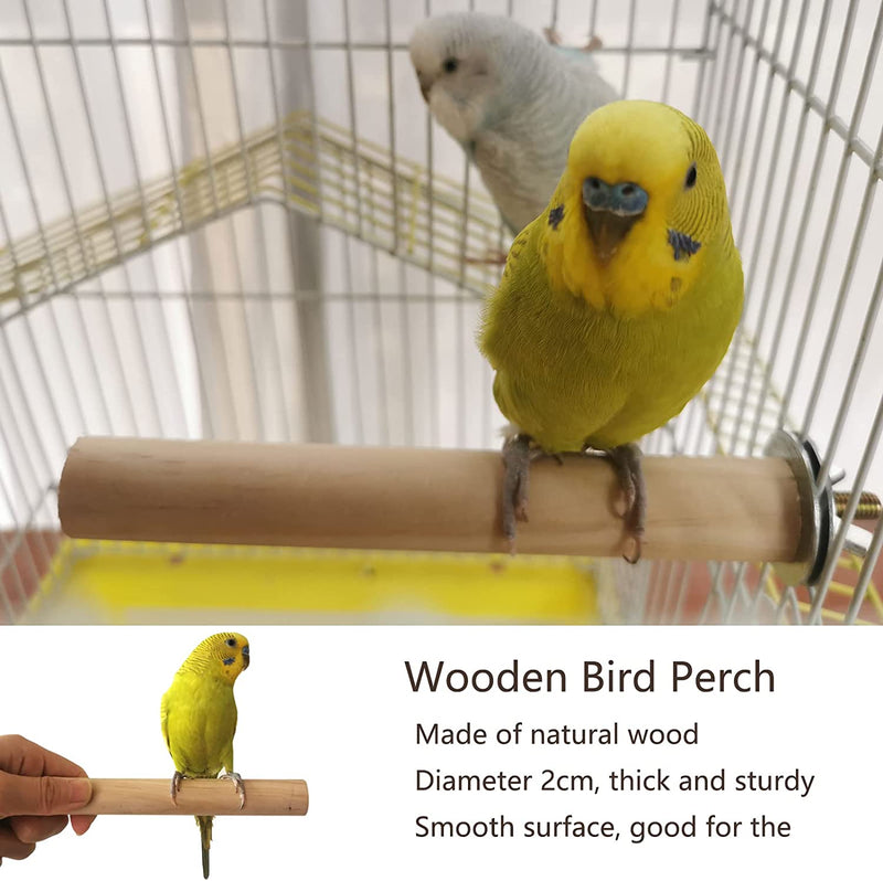 Tfwadmx Parakeet Perch Bird Stand Toy Natural Wood Platform Grinding Nail Cage Accessories for Small Birds Cockatiels Lovebirds Budgie Parrots 8 PCS Animals & Pet Supplies > Pet Supplies > Bird Supplies Tfwadmx-us   