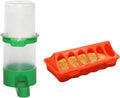 Bothyi and Water Feeder Set Feed Bucket Duck Feeding Dispenser Bird Watering Bottle Cage Hanging Poultry Waterer For, Large Animals & Pet Supplies > Pet Supplies > Bird Supplies > Bird Cage Accessories > Bird Cage Food & Water Dishes Bothyi Large  
