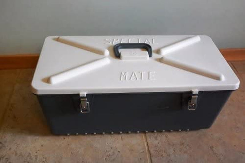 TRINITY Special Mate Fishing Tackle Box Organizer 8" – Spoon Lure Storage – Grey/White –