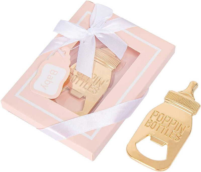 DAJAMAI 18 Pack Bottle Opener for Baby Shower Favors, Baby Shower Party Return Gifts for Guest, Poppin Bottles Openers with Exquisite Gifts Box Used for Baby Party Souvenirs (Pink-Baby Bottle) Home & Garden > Kitchen & Dining > Barware DAJAMAI   