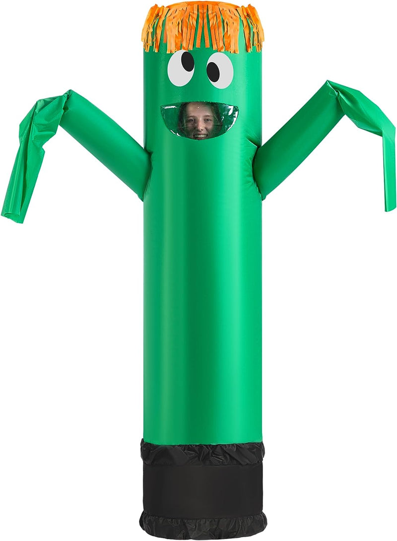 Spooktacular Creations Inflatable Costume Tube Dancer Wacky Waving Arm Flailing Halloween Costume Adult Size  Spooktacular Creations Green  