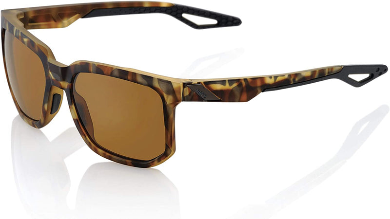 100% Centric Performance Sunglasses - Durable, Flexible and Lightweight Eyewear Sporting Goods > Outdoor Recreation > Cycling > Cycling Apparel & Accessories 100% Speed Labs, LLC Soft Tact Havana - Bronze Peakpolar Lens  