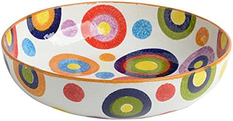 Sugar Bowl with Lid, Ceramic Dish Italian Dinnerware - Circle Candy Bowl with Lid - Bright, Colorful and Handmade in Italy from Our POP Collection Home & Garden > Kitchen & Dining > Tableware > Dinnerware EMBRACE LA GRANDE VITA CIRCLES Large Shallow Bowl 