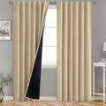 Bgment Greyish White 100% Blackout Curtains 84 Inches Long with Noise-Reducing Liner, Rod Pocket and Back Tab Double Layer Room Darkening Window Curtains for Bedroom, 2 Panels, Each 52 X 84 Inch Home & Garden > Decor > Window Treatments > Curtains & Drapes BGment Beige 52WX84L 