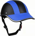 Bicycle Baseball Helmets Bike Helmet Adults- ABS Leather Cycling Safety Helmet with Adjustable Strap for Adult Men Women Black (Size: 11.2-5.5In) Sporting Goods > Outdoor Recreation > Cycling > Cycling Apparel & Accessories > Bicycle Helmets Camzimo-1 blue One Size 