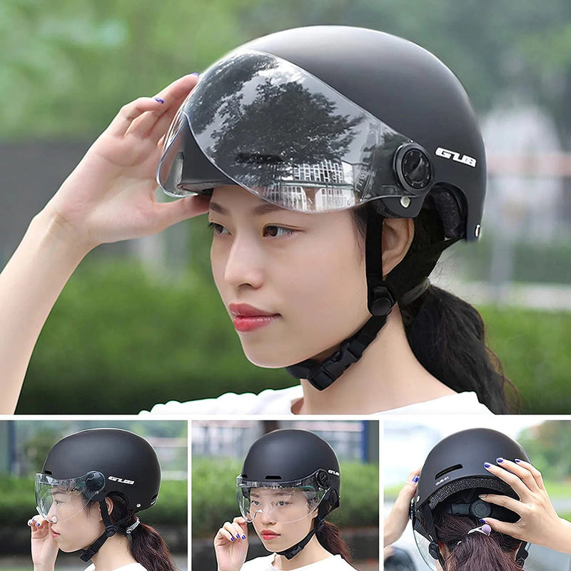 Bicycle Helmet with Removable Goggles for Men Women Commuting Cycling Bike Helmet Sporting Goods > Outdoor Recreation > Cycling > Cycling Apparel & Accessories > Bicycle Helmets MengK   