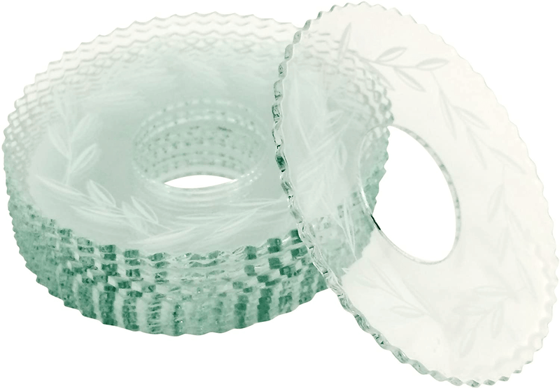 Biedermann & Sons Glass Bobeches, Clear, 12-Count Home & Garden > Decor > Home Fragrance Accessories > Candle Holders Biedermann & Sons Etched Leaves, Clear  