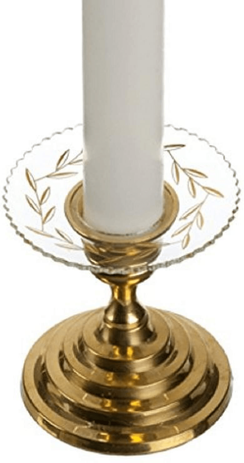 Biedermann & Sons Glass Bobeches, Clear, 12-Count Home & Garden > Decor > Home Fragrance Accessories > Candle Holders Biedermann & Sons Gold Leaves and Serrated Rims, Clear  
