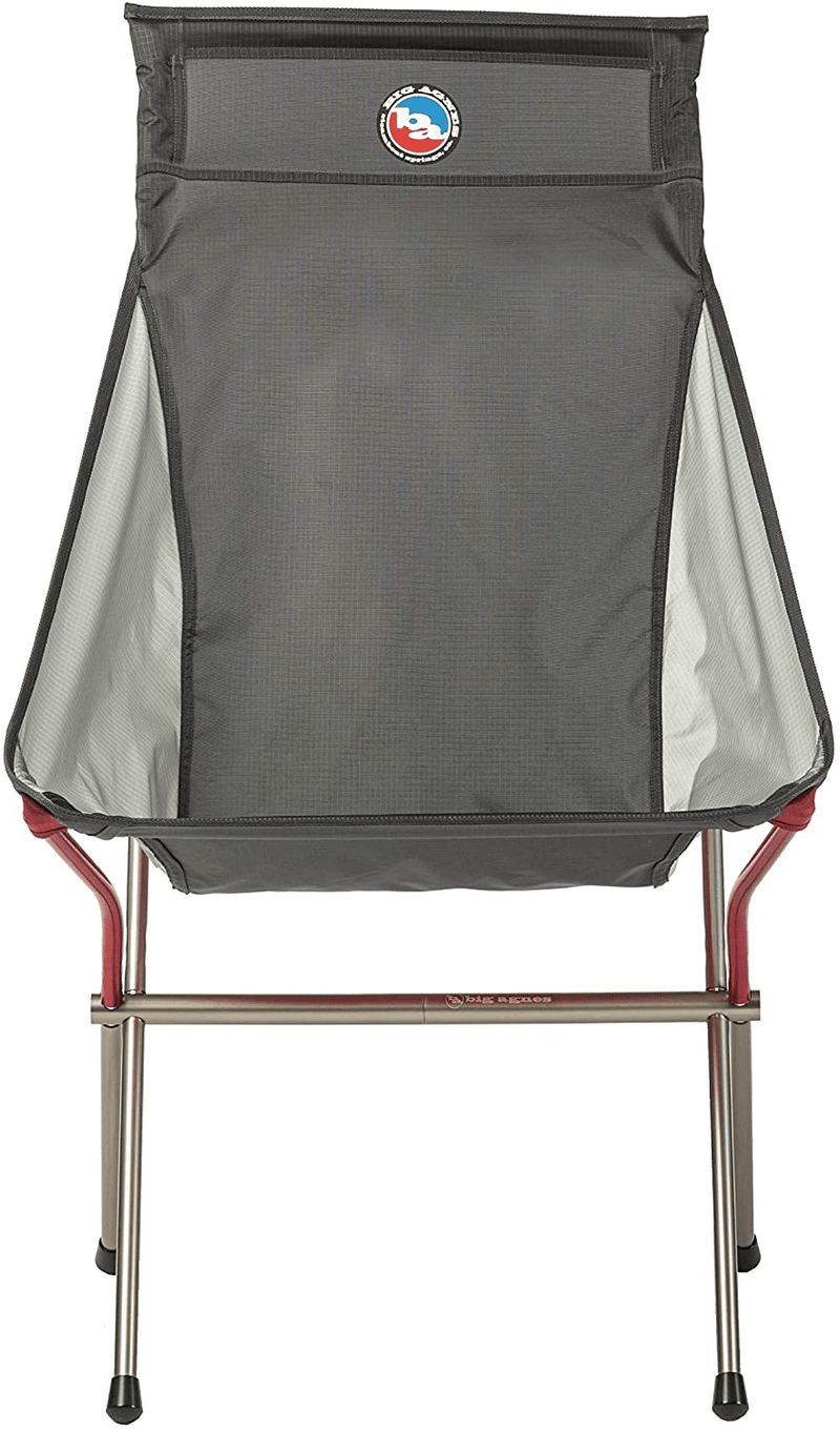 Big Agnes Big Six Camp Chair - High & Wide Camping Chair with Aircraft Aluminum Frame Sporting Goods > Outdoor Recreation > Camping & Hiking > Camp Furniture Big Agnes Asphalt/Gray  