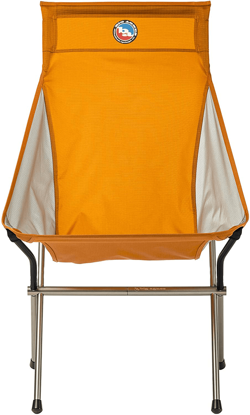 Big Agnes Big Six Camp Chair - High & Wide Camping Chair with Aircraft Aluminum Frame Sporting Goods > Outdoor Recreation > Camping & Hiking > Camp Furniture Big Agnes Orange/Gray  