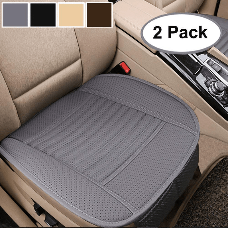 Big Ant 2 Pack Car Seat Cushions Interior Seat Covers Cushion Pad Mat for Auto Supplies Office Chair with Breathable PU Leather(Gray)