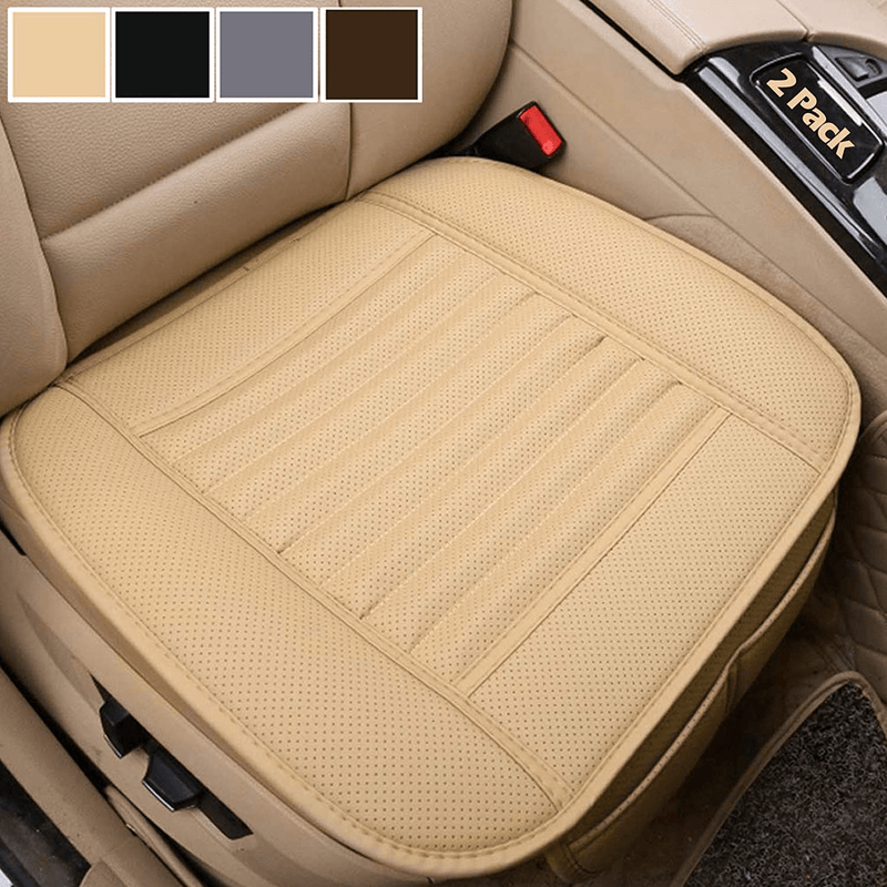 Big Ant 2 Pack Car Seat Cushions Interior Seat Covers Cushion Pad Mat for Auto Supplies Office Chair with Breathable PU Leather(Gray) Vehicles & Parts > Vehicle Parts & Accessories > Motor Vehicle Parts > Motor Vehicle Seating Big Ant Beige-2pcs  