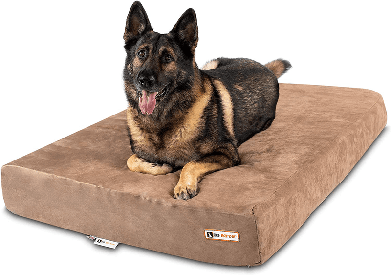 Big Barker 7" Pillow Top Orthopedic Dog Bed for Large and Extra Large Breed Dogs (Sleek Edition) (Large (48 X 30 X 7), Charcoal Gray) Animals & Pet Supplies > Pet Supplies > Dog Supplies > Dog Beds Big Barker Khaki Extra Large (52 x 36 x 7) 