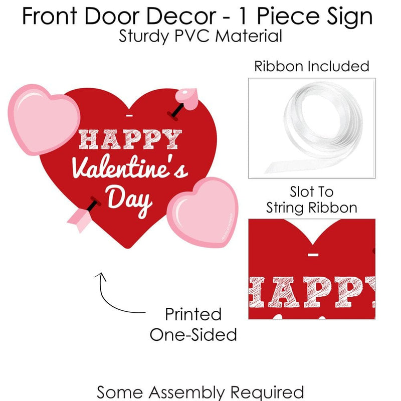 Big Dot of Happiness Conversation Hearts - Hanging Porch Valentine'S Day Party Outdoor Decorations - Front Door Decor - 1 Piece Sign Home & Garden > Decor > Seasonal & Holiday Decorations Big Dot of Happiness, LLC   