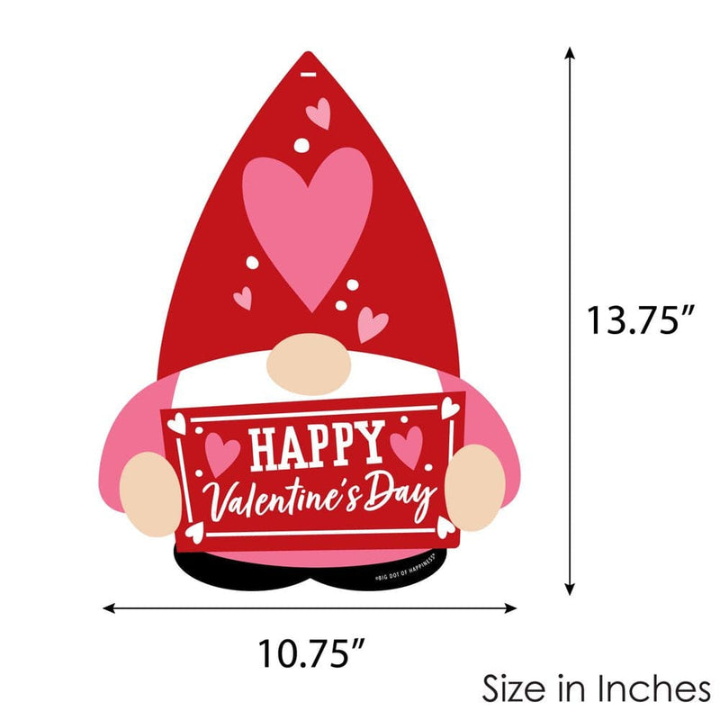 Big Dot of Happiness Valentine Gnomes - Hanging Porch Valentine'S Day Party Outdoor Decorations - Front Door Decor - 1 Piece Sign Home & Garden > Decor > Seasonal & Holiday Decorations Big Dot of Happiness, LLC   