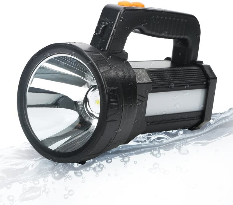 BIGSUN Bright LED Rechargeable Flashlight 9600Mah Brightest Hand Held Spotlight Tactical High Power Searchlight (Black) Home & Garden > Lighting > Flood & Spot Lights BIGSUN   