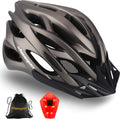 Bike Helmet, Shinmax Bicycle Helmet with Rear Light and Detachable Visor,Lightweight Bike Helmet for Men Women Size Adjustable Cycling Helmet CPSC Certificated Helmet for Adults Youth Road Bike Helmet Sporting Goods > Outdoor Recreation > Cycling > Cycling Apparel & Accessories > Bicycle Helmets Shinmax titanium  