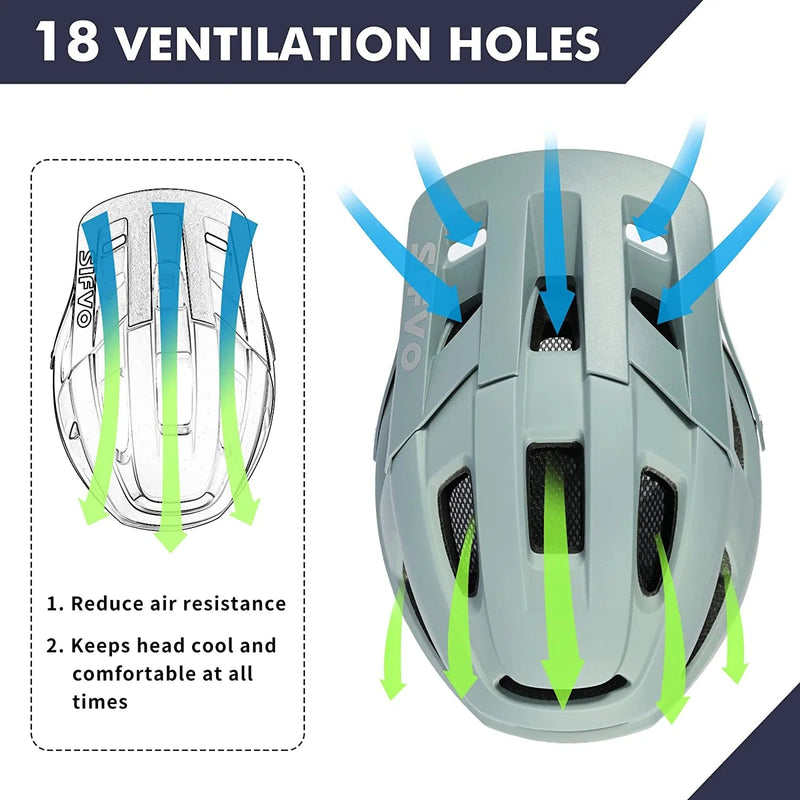 Bike Helmet, SIFVO Bike Helmets for Men and Women, Mountain Bike Helmet with Visor Helmets for Adults to Youth Bicycle Helmet Road Bike Helmet Safe and Comfortable 54-62Cm【M/L】 Sporting Goods > Outdoor Recreation > Cycling > Cycling Apparel & Accessories > Bicycle Helmets SIFVO   