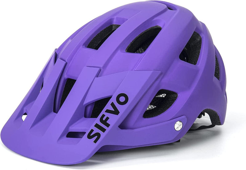 Bike Helmet, SIFVO Bike Helmets for Men and Women, Mountain Bike Helmet with Visor Helmets for Adults to Youth Bicycle Helmet Road Bike Helmet Safe and Comfortable 54-62Cm【M/L】 Sporting Goods > Outdoor Recreation > Cycling > Cycling Apparel & Accessories > Bicycle Helmets SIFVO Purple L: 58-62 cm / 22.83"-24.41" 