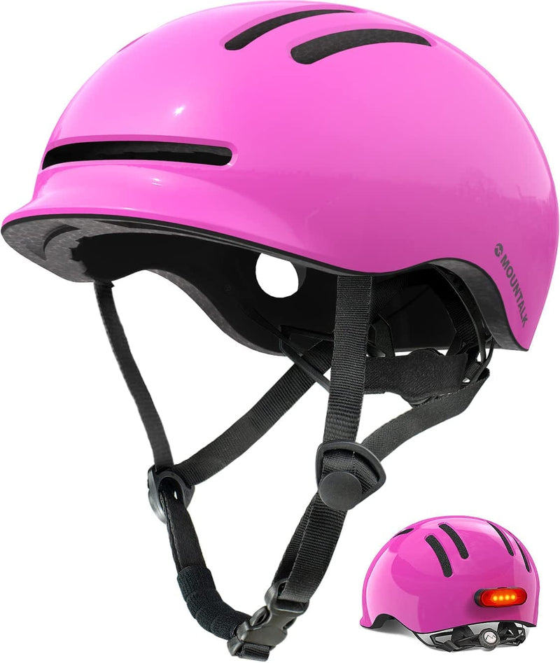 Bike Helmets for Adults Men Women,Mens/Womens Bicycle Helmet with Magnetic Light,Youth Boys/Girls Helmet, Kids Helmets for 6 Years+ Sporting Goods > Outdoor Recreation > Cycling > Cycling Apparel & Accessories > Bicycle Helmets MOUNTALK Shiny Rose Pink Small 
