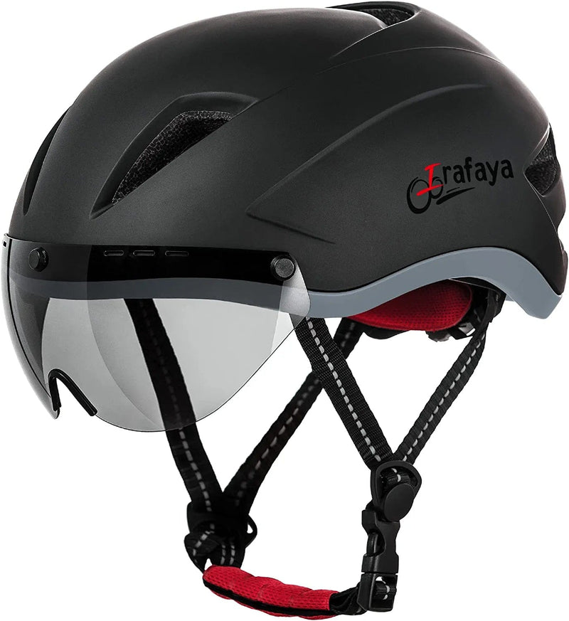Bike Helmets for Men Women Irafaya CPSC Certified Bicycle Helmets with Detachable Magnetic Goggles&Portable Bag Adjustable Cycling Helmet with Replacement Pads for Commuter Mountain Bike Sporting Goods > Outdoor Recreation > Cycling > Cycling Apparel & Accessories > Bicycle Helmets Irafaya Gray  