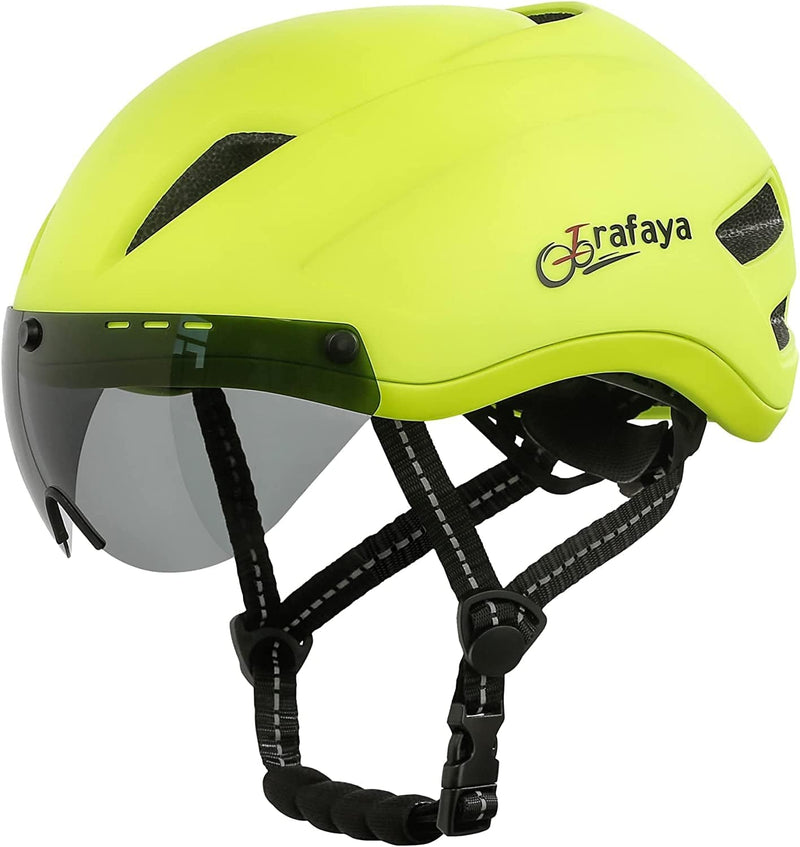 Bike Helmets for Men Women Irafaya CPSC Certified Bicycle Helmets with Detachable Magnetic Goggles&Portable Bag Adjustable Cycling Helmet with Replacement Pads for Commuter Mountain Bike Sporting Goods > Outdoor Recreation > Cycling > Cycling Apparel & Accessories > Bicycle Helmets Irafaya Green  