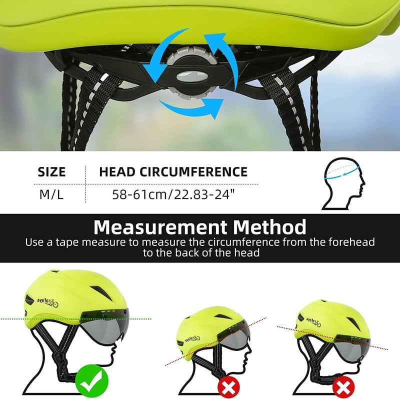 Bike Helmets for Men Women Irafaya CPSC Certified Bicycle Helmets with Detachable Magnetic Goggles&Portable Bag Adjustable Cycling Helmet with Replacement Pads for Commuter Mountain Bike