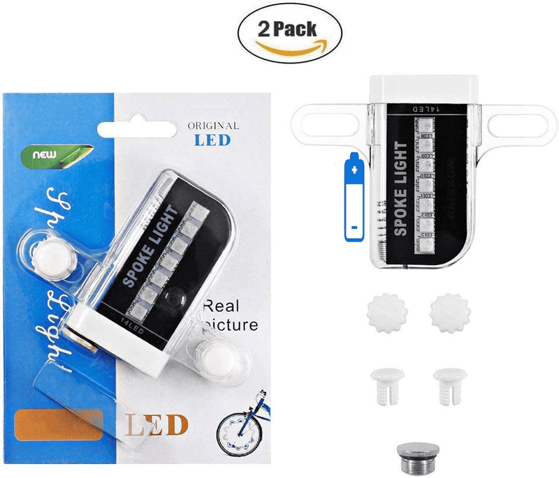Bike Wheel Lights (2 Tire Pack) - Waterproof LED Bicycle Spoke Lights Safety Tire Lights - Great Gift for Kids Adults - 30 Different Patterns Change - Bike Accessories - Easy to Install
