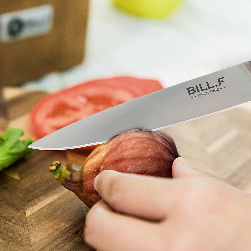 BILL.F Kitchen Knife Set Professional Knife Set with Wooden Block, 14 Pieces Ultra Sharp Stainless Cutlery Kitchen Knife Tool Set with Steak Knives, Kitchen Shears Home & Garden > Kitchen & Dining > Kitchen Tools & Utensils > Kitchen Knives BF BILL.F SINCE 1983   