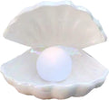 Binaryabc Ceramics Shell Pearl Light Led Lamp Portable Night Light Tabletop Light,Valentine Day Gift(White) Home & Garden > Pool & Spa > Pool & Spa Accessories BinaryABC White  