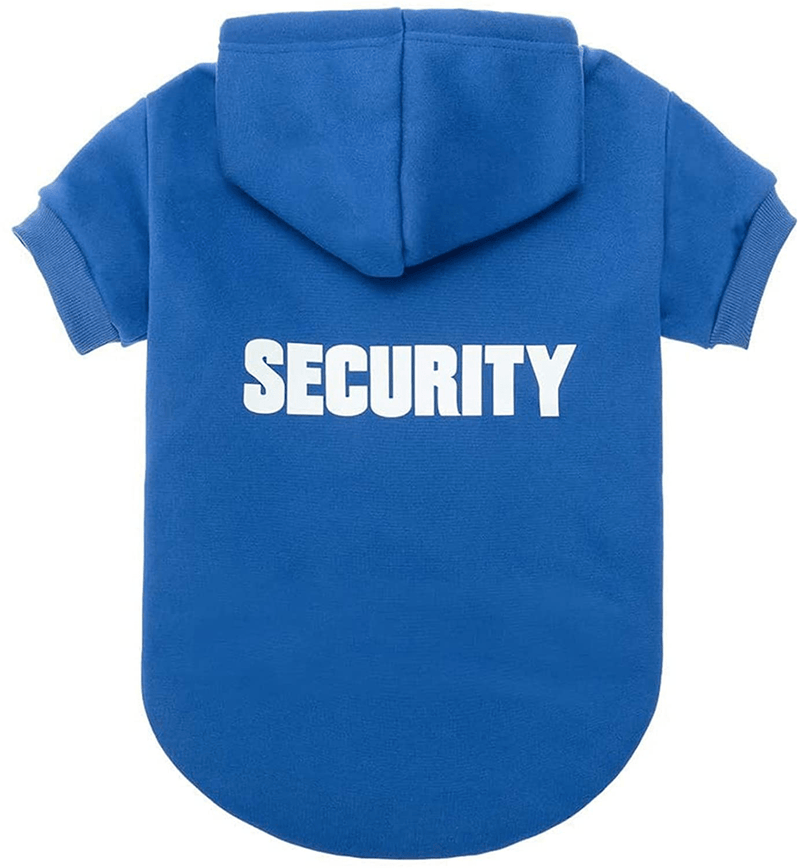 BINGPET BA1002-1 Security Patterns Printed Puppy Pet Hoodie Dog Clothes Animals & Pet Supplies > Pet Supplies > Dog Supplies > Dog Apparel BINGPET Royal Blue Small (Pack of 1) 