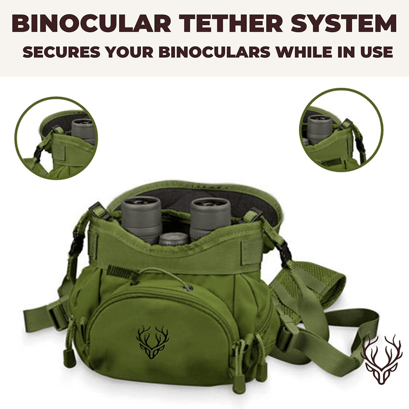 Binocular Harness Chest Pack for Men and Women - Our Bino Harness and case is Great for Hunting, Hiking, and Shooting - Bino Straps Secure Your Binoculars - Holds rangefinders, Phones, Bullets, ect