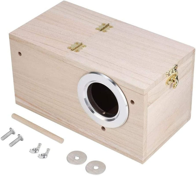 Bird Breeding Box, Sturdy and Durable Quality Wooden Pet Bird House Breeding Box Cage Accessories Suitable for Budgerigars Psittacula and Other Birds(