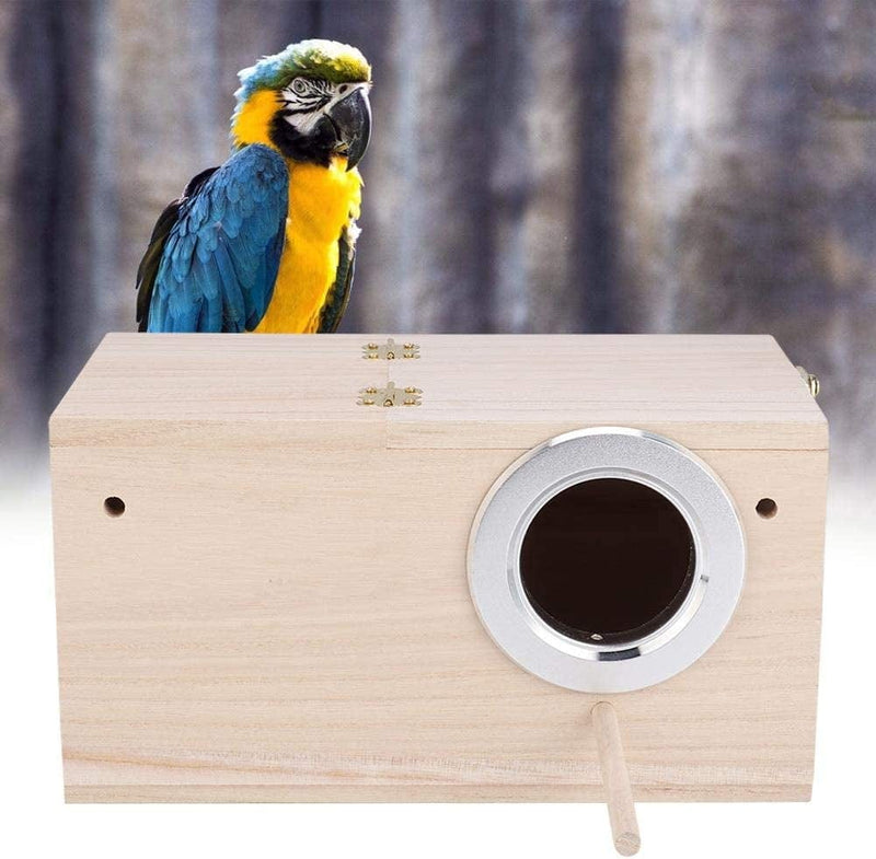 Bird Breeding Box, Sturdy and Durable Quality Wooden Pet Bird House Breeding Box Cage Accessories Suitable for Budgerigars Psittacula and Other Birds(